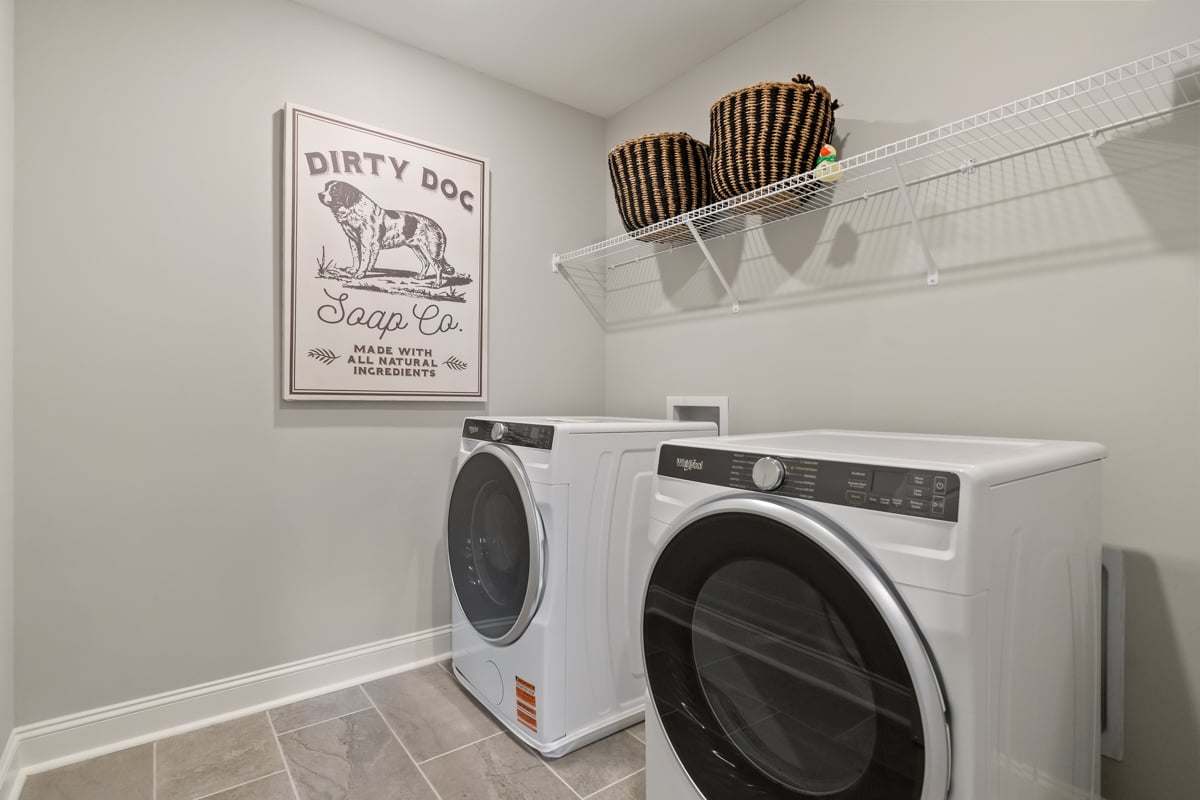 Dedicated upstairs laundry room
