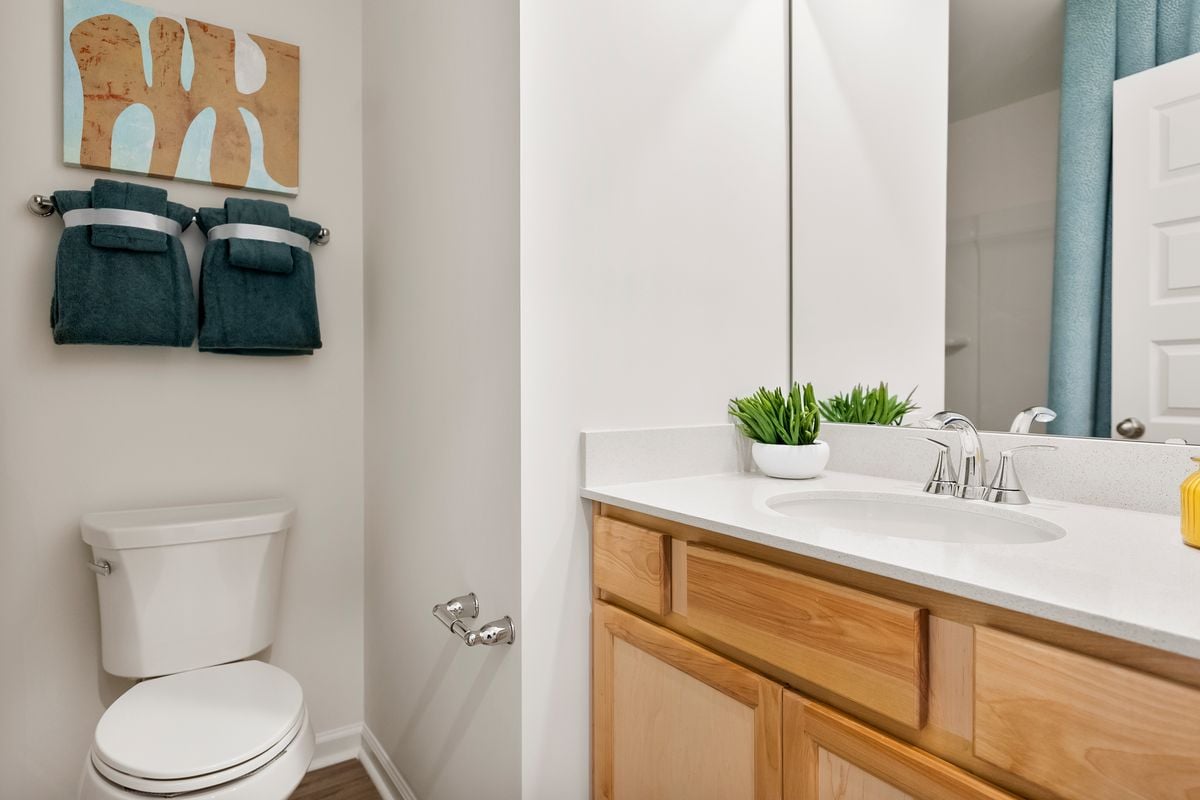 Extended vanity at bath 2