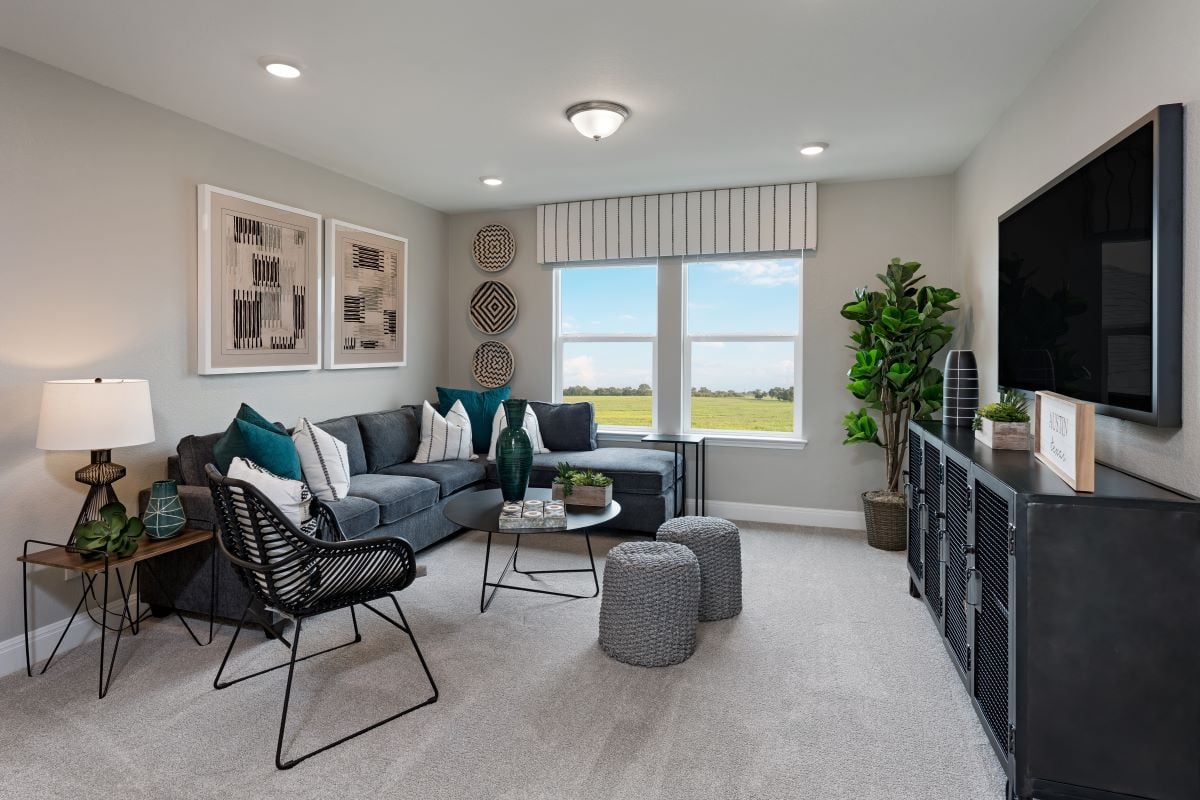 New Homes in Round Rock, TX - Salerno-Heritage Collection Plan 2458 Game Room as modeled at Maple Creek