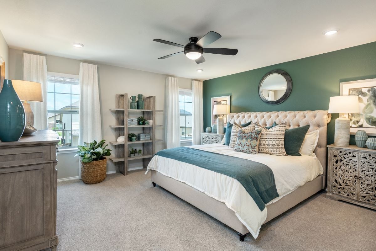 New Homes in Jarrell, TX - Sonterra-Cool Water Plan 2458 Primary Bedroom