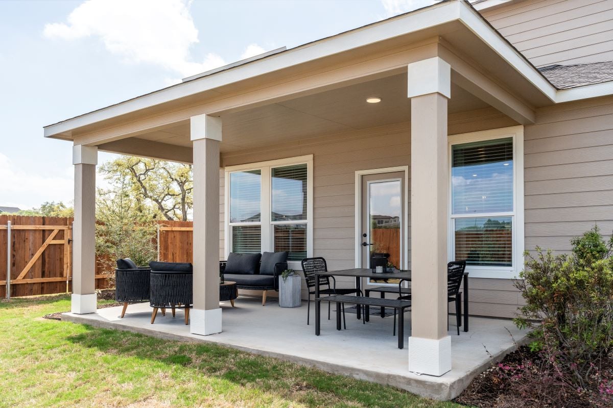Covered back patio