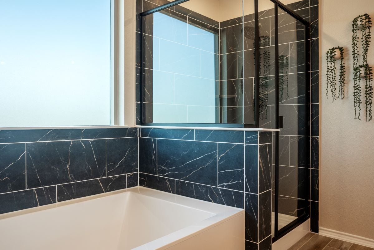 Tub and separate shower at primary bath