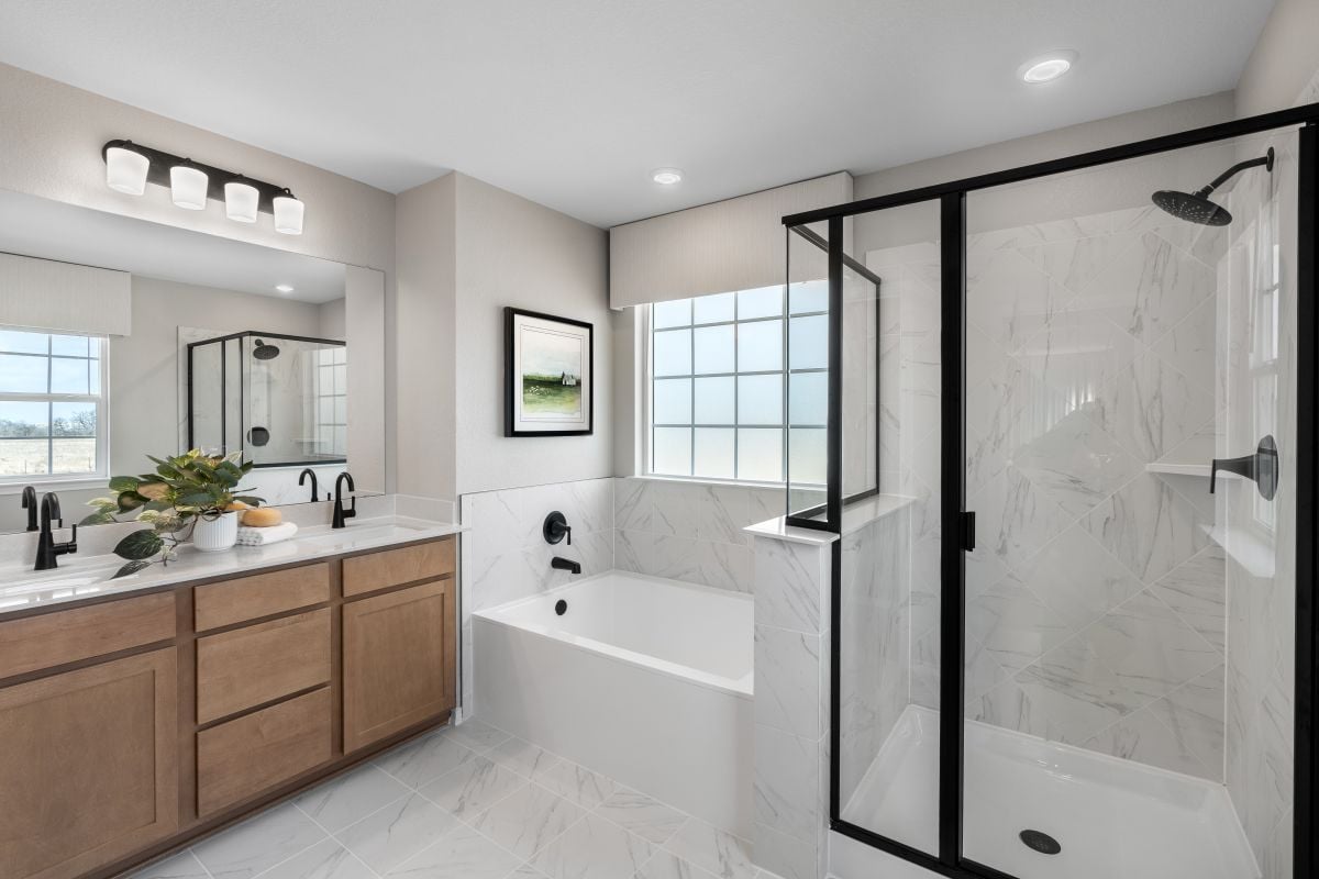 Tub and separate shower at primary bath