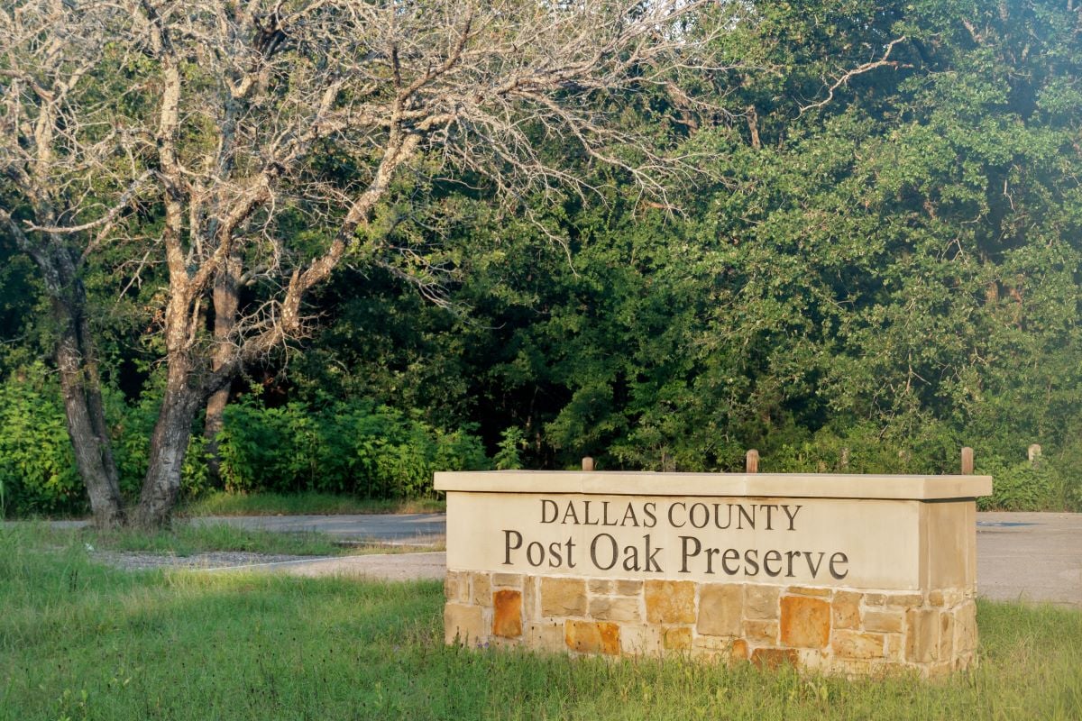 Easy drive to Dallas County Post Oak Preserve