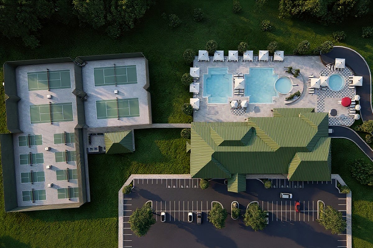 The Lookout, a planned resort-style amenity center with a state-of-the-art fitness center, four pools, sports courts, convenient childcare, rejuvenating spa treatments and a café
