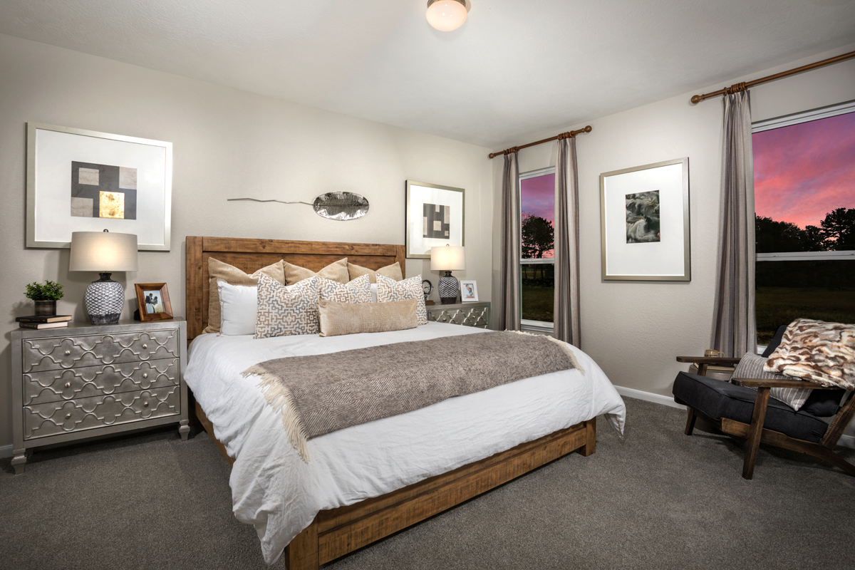 New Homes in Tomball, TX - Oakwood Trails Plan 1585 Primary Bedroom