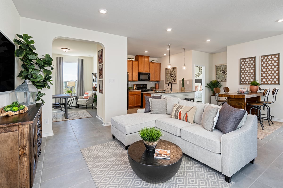 New Homes in Von Ormy, TX - Medina Crossing Plan 1416 Great Room