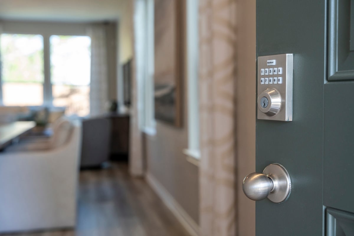 Optional smart dead bolt on front door