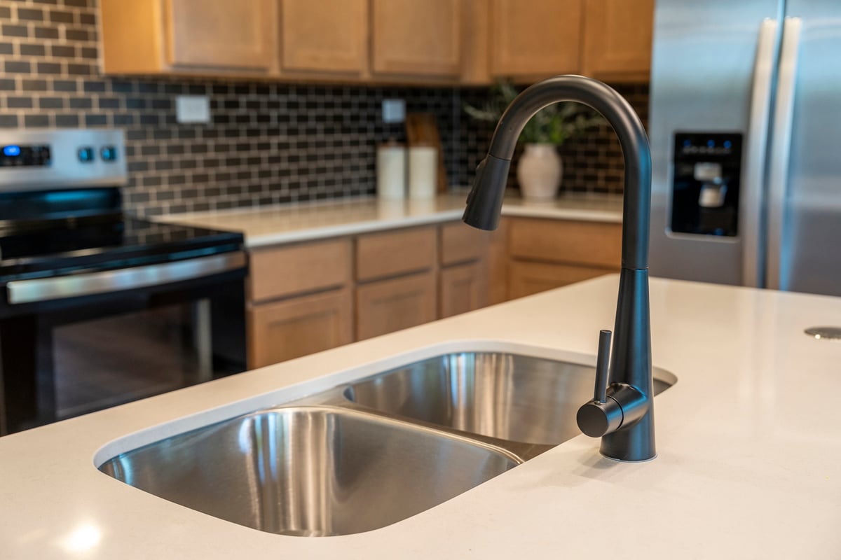 Optional quartz kitchen countertops
