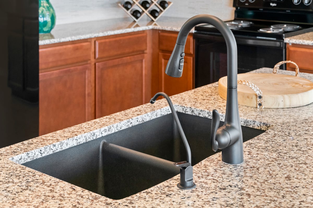 Granite countertops and Blanco® Silgranit sink