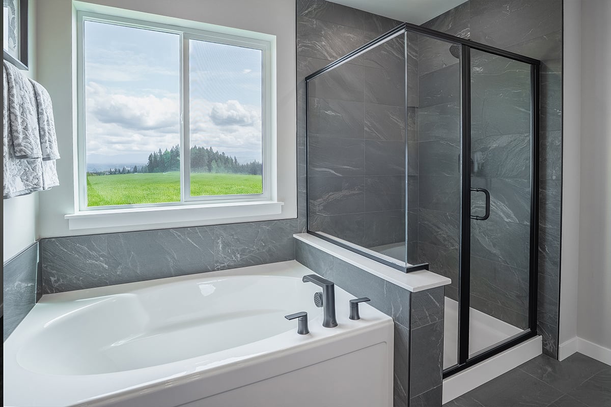 Tub and separate shower at primary bath