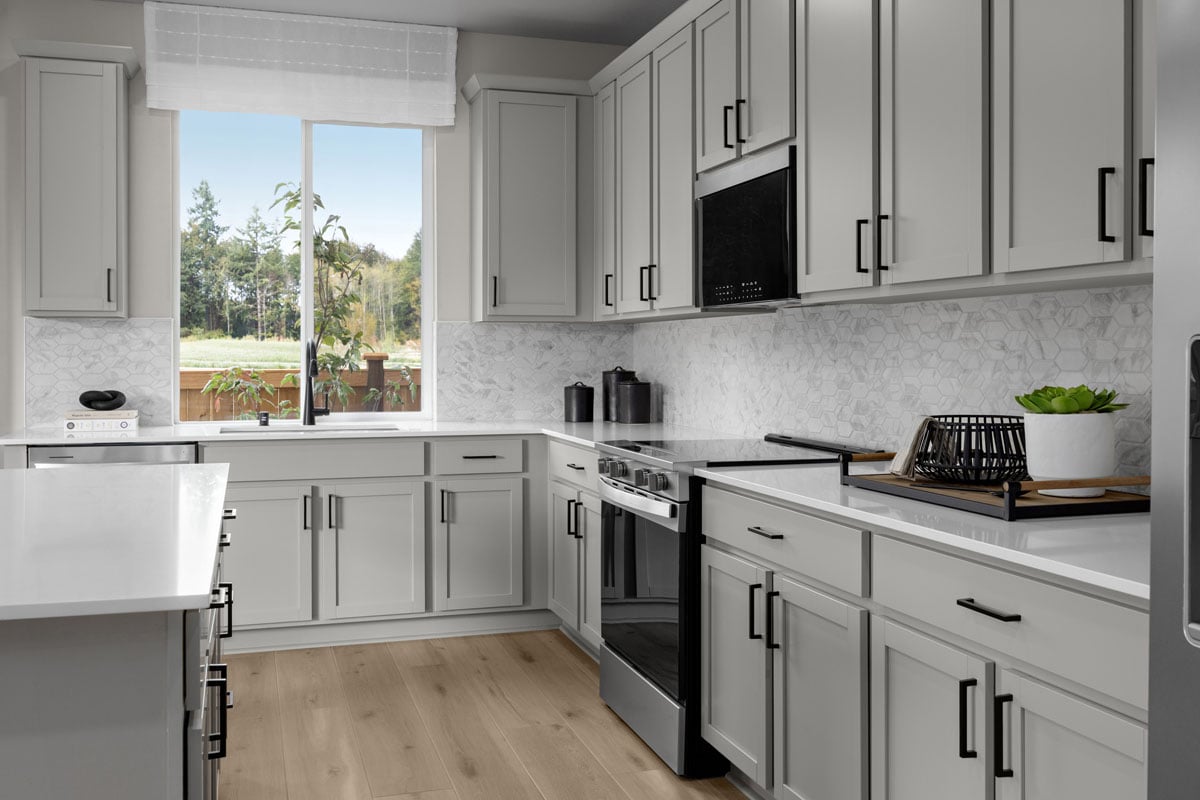 Stainless steel kitchen appliances