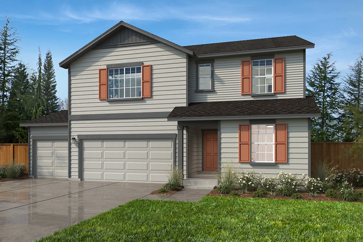 Exterior A with optional 3-car garage