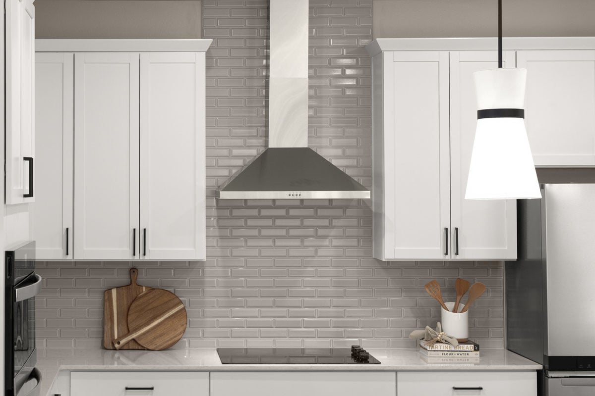 Full-height kitchen backsplash