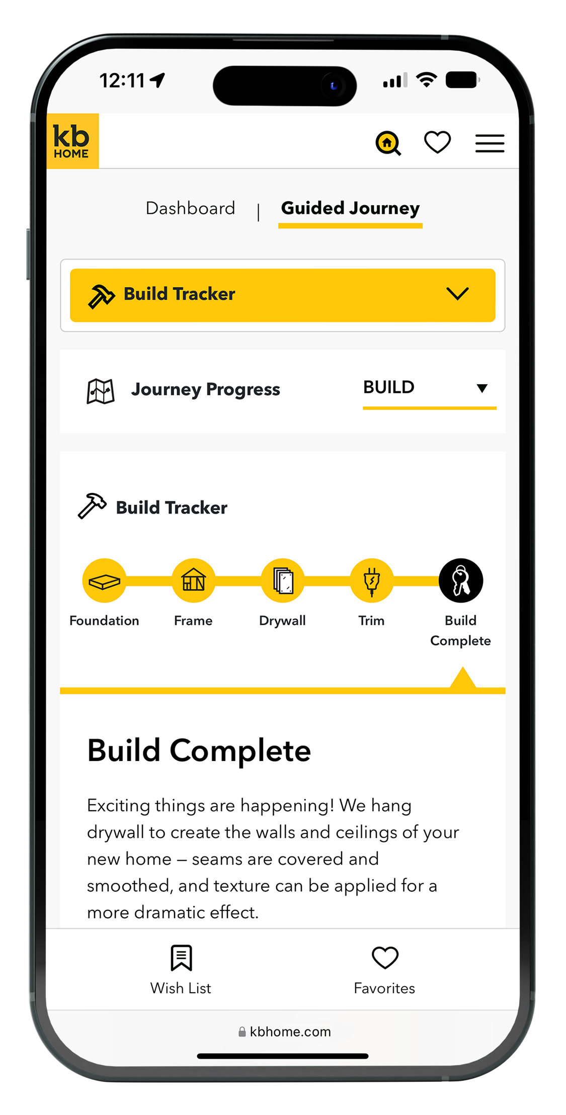 mykb dashboard build tracker